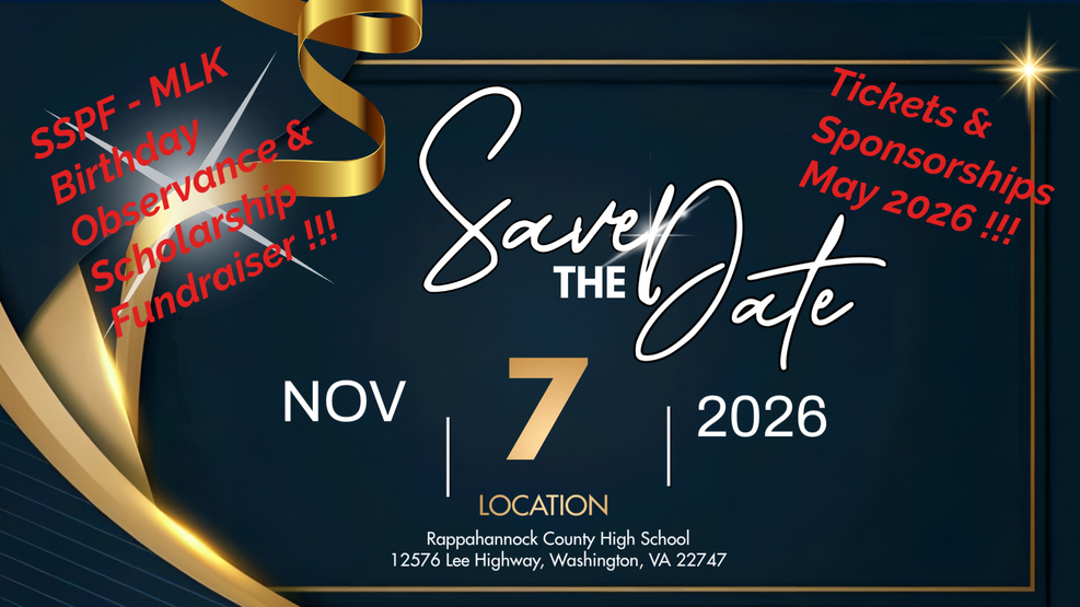 SAVE the DATE - November 2026 - SSPF MLK Bday & Scholarship